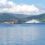 Eclipse and paddle steamer on the clyde. preparing for tidal yachtmaster?